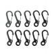 Paracord Carabiners (10 Pack), This 10 pack of metal carabiners is specially designed for paracord; there is a metal eyelet, and on the other end you have a spring-loaded carabiner latch